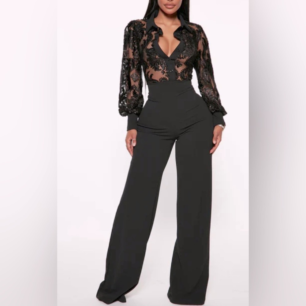 Touch Of Lace Jumpsuit (NEW W/Tag)